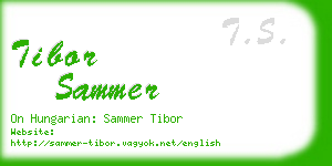 tibor sammer business card